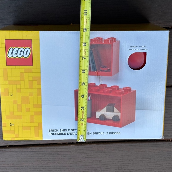 Lego 2-Piece Red Brick Shelf Storage Toy Display Set Ages 3+ - New, Dinged Box - Picture 8 of 9